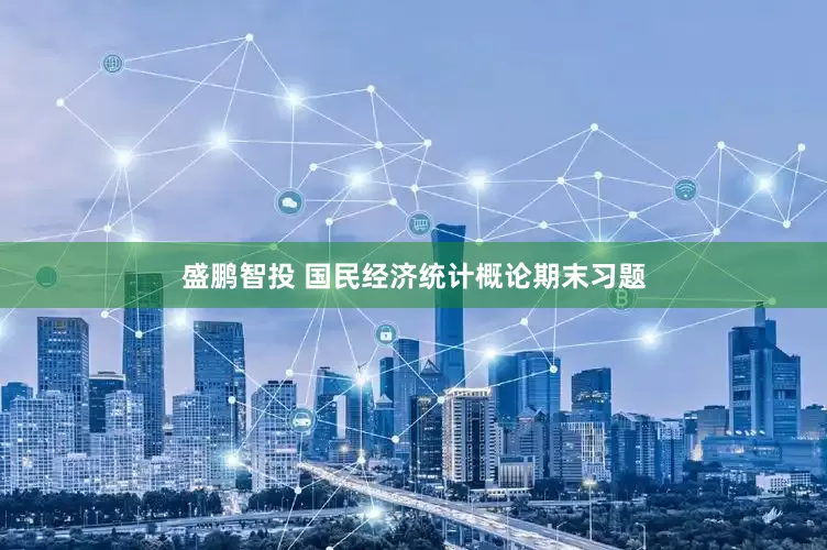 盛鹏智投 国民经济统计概论期末习题